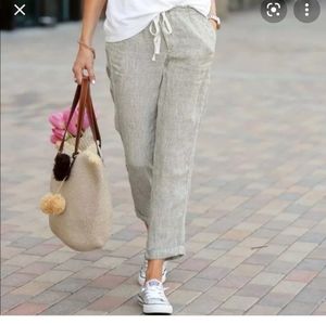 Caslon striped linen pants